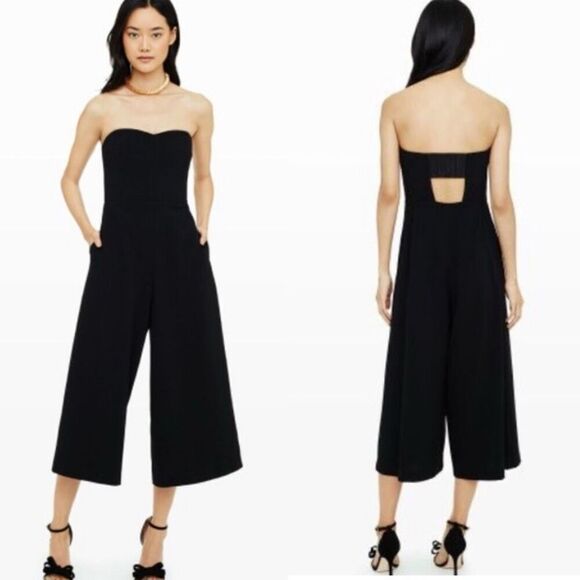 Club Monaco Daralis Sweetheart Wide Leg Cropped Jumpsuit XXS - Picture 1 of 10